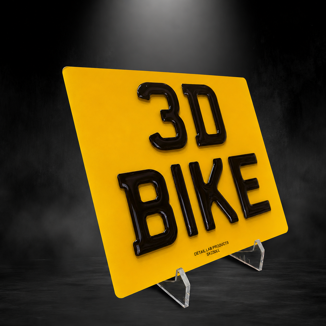 3D Gel Number Plates Motorbike