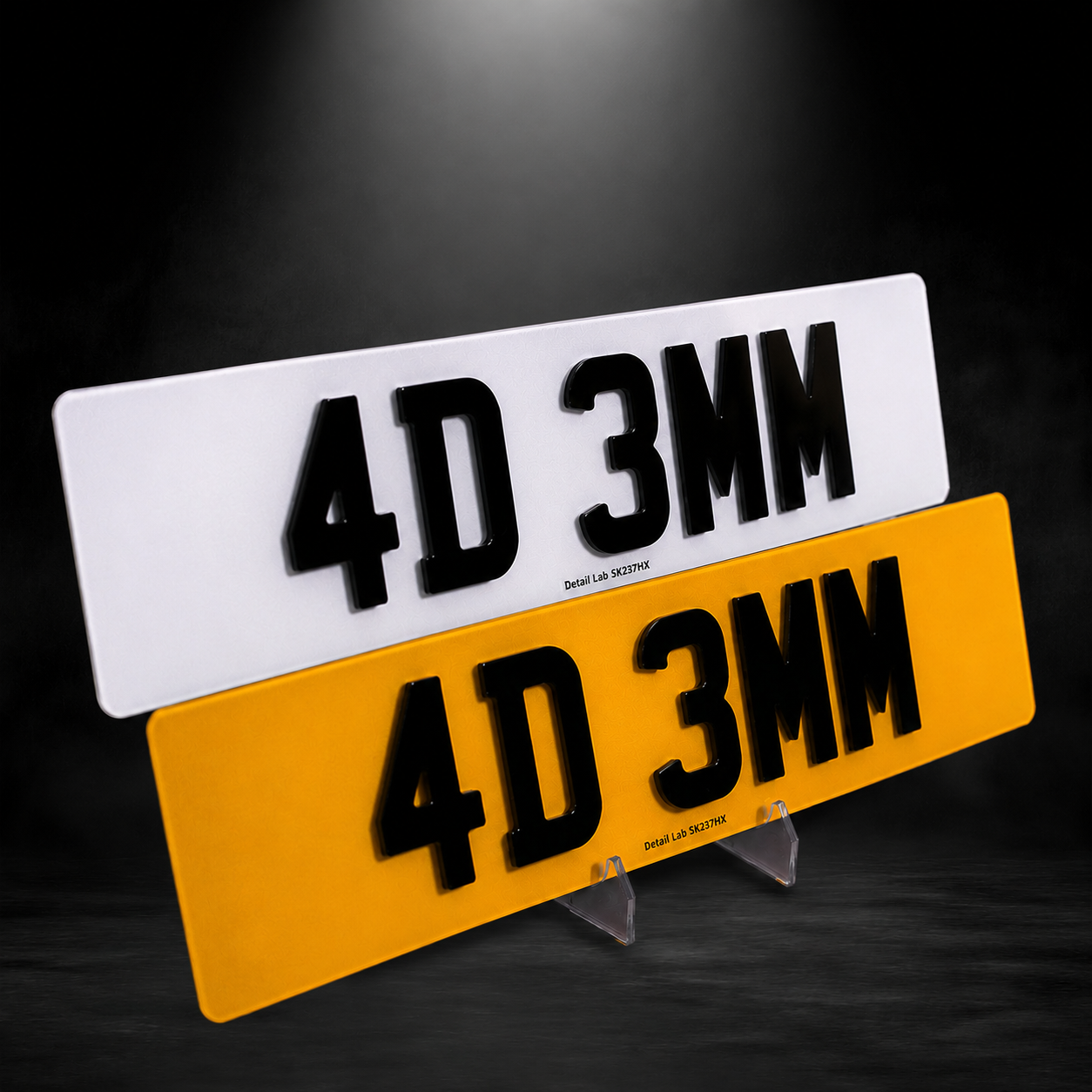 4D 3MM Acrylic Number Plates (Pair)