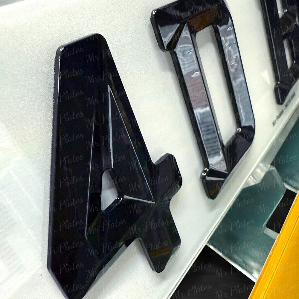 4D 4x4 Beveled Acrylic Number Plates (Pair)