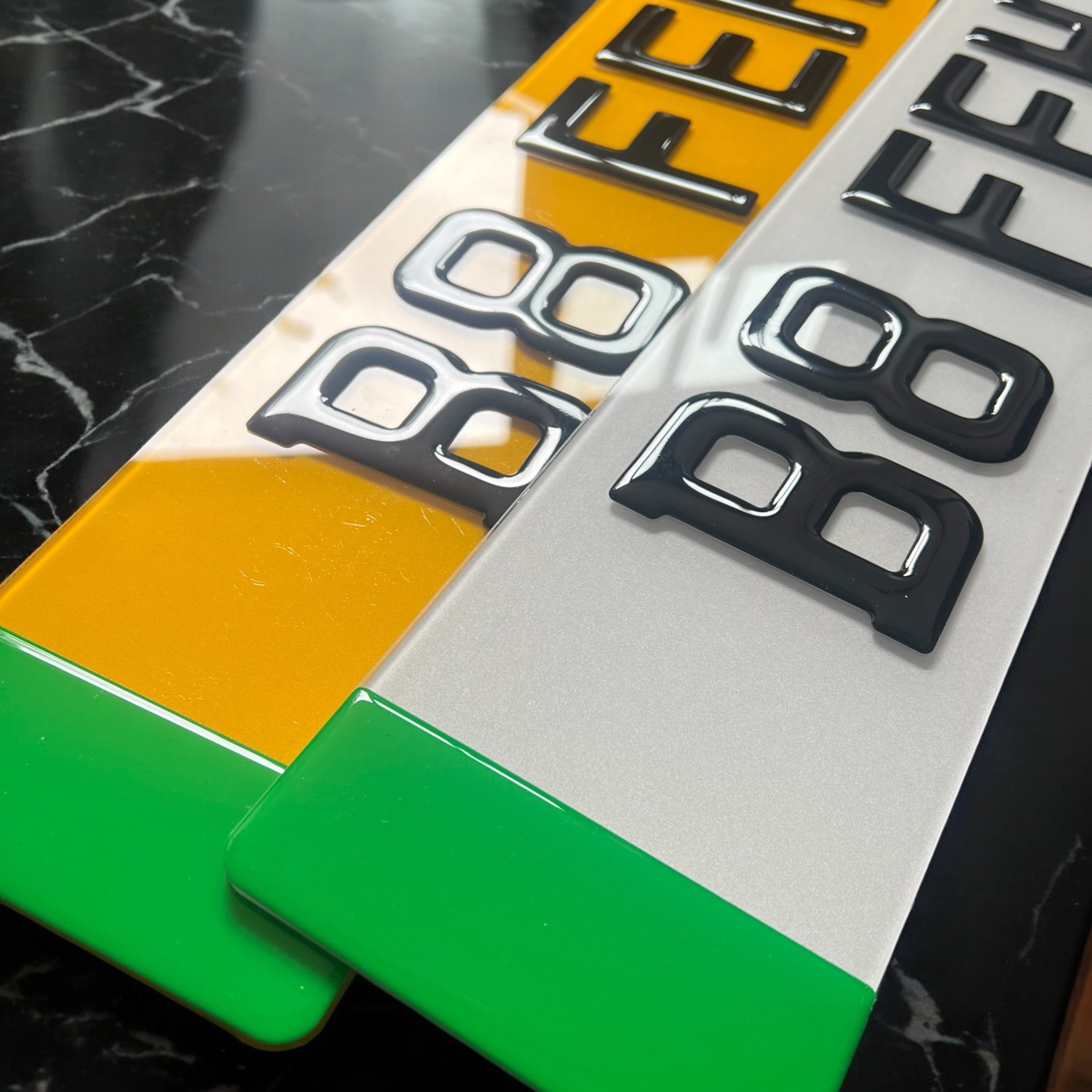 3D EV Gel Number Plates (Pair)
