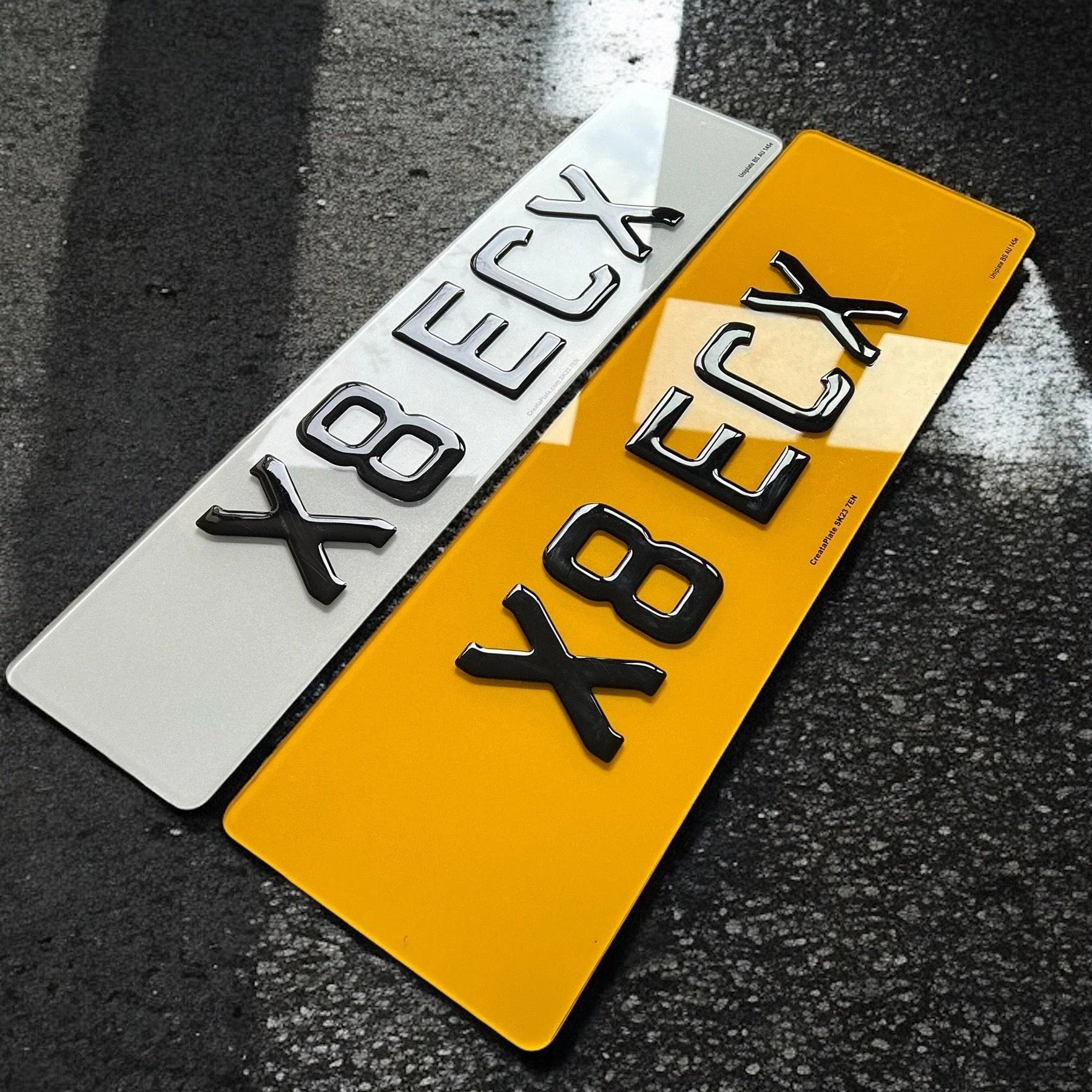 3D Gel Number Plates Over Sized Rear / Range Rover (Pair)