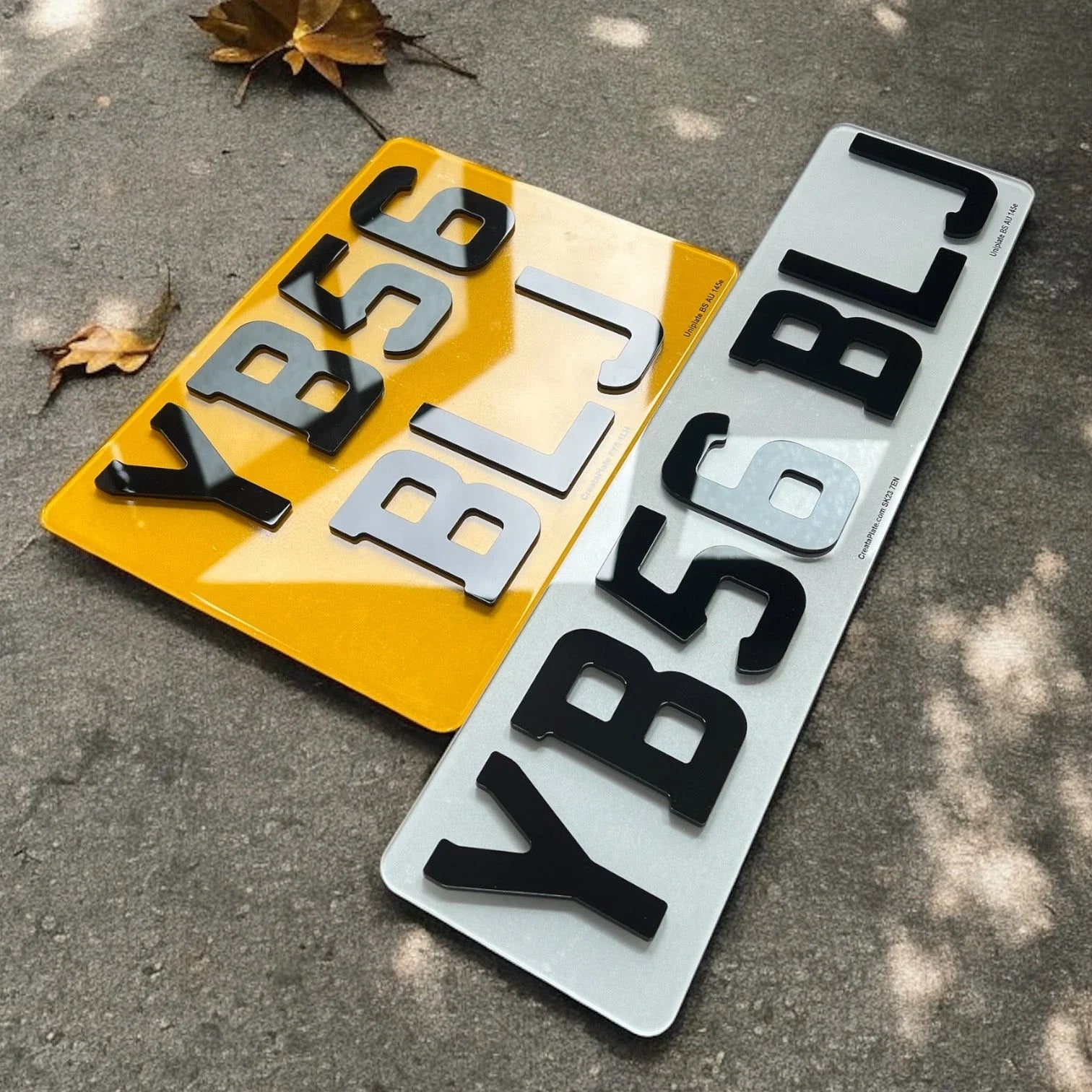 4D 4x4 3MM Acrylic Number Plates (Pair)